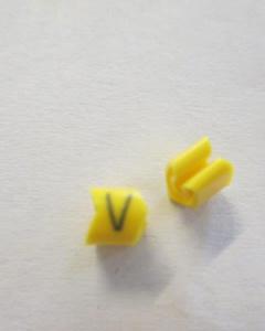 Cable noticeable clip 1-3 yellow/black V   diameter 2.5-5mm